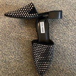 Steve Madden black studded mules in size 6.5